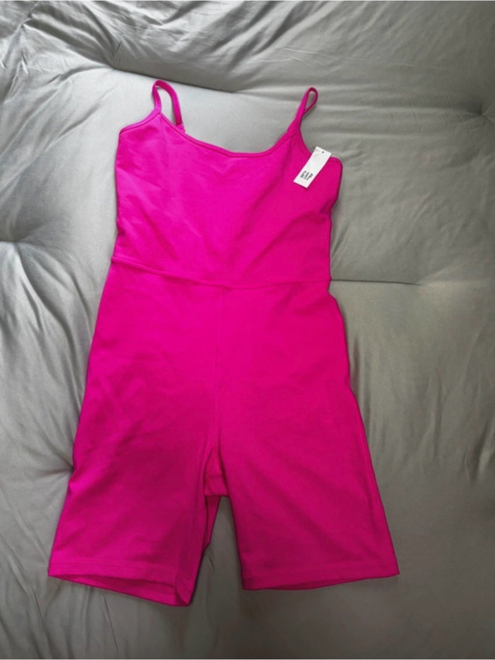 GAP ladies' Hot Pink Spaghetti-Strap Bike Romper